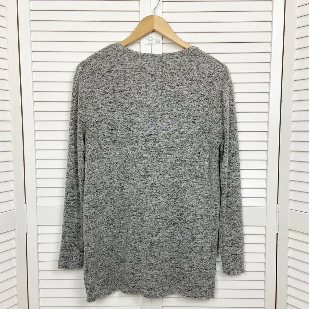 Nordstrom BP Soft Plush V Neck Sweater Gray XS - Picture 3 of 6